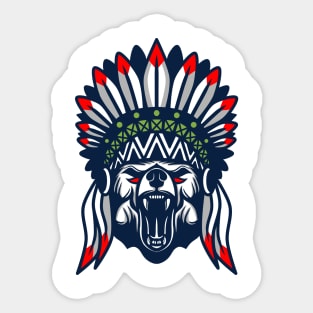 Bear native american Sticker